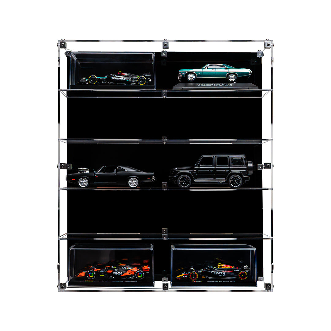 Vitrina a Pared para Autos escala 1:43 (2 x 5 Niveles)