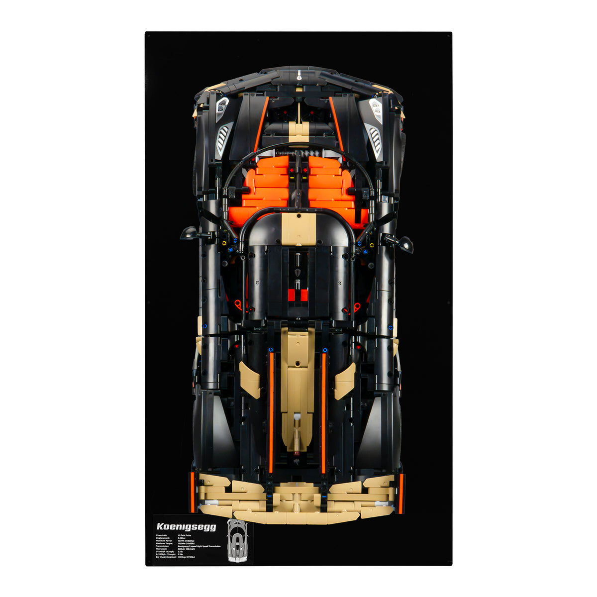 Exhibidor de Pared para LEGO Koenigsegg - Sadair's Spear (42232)