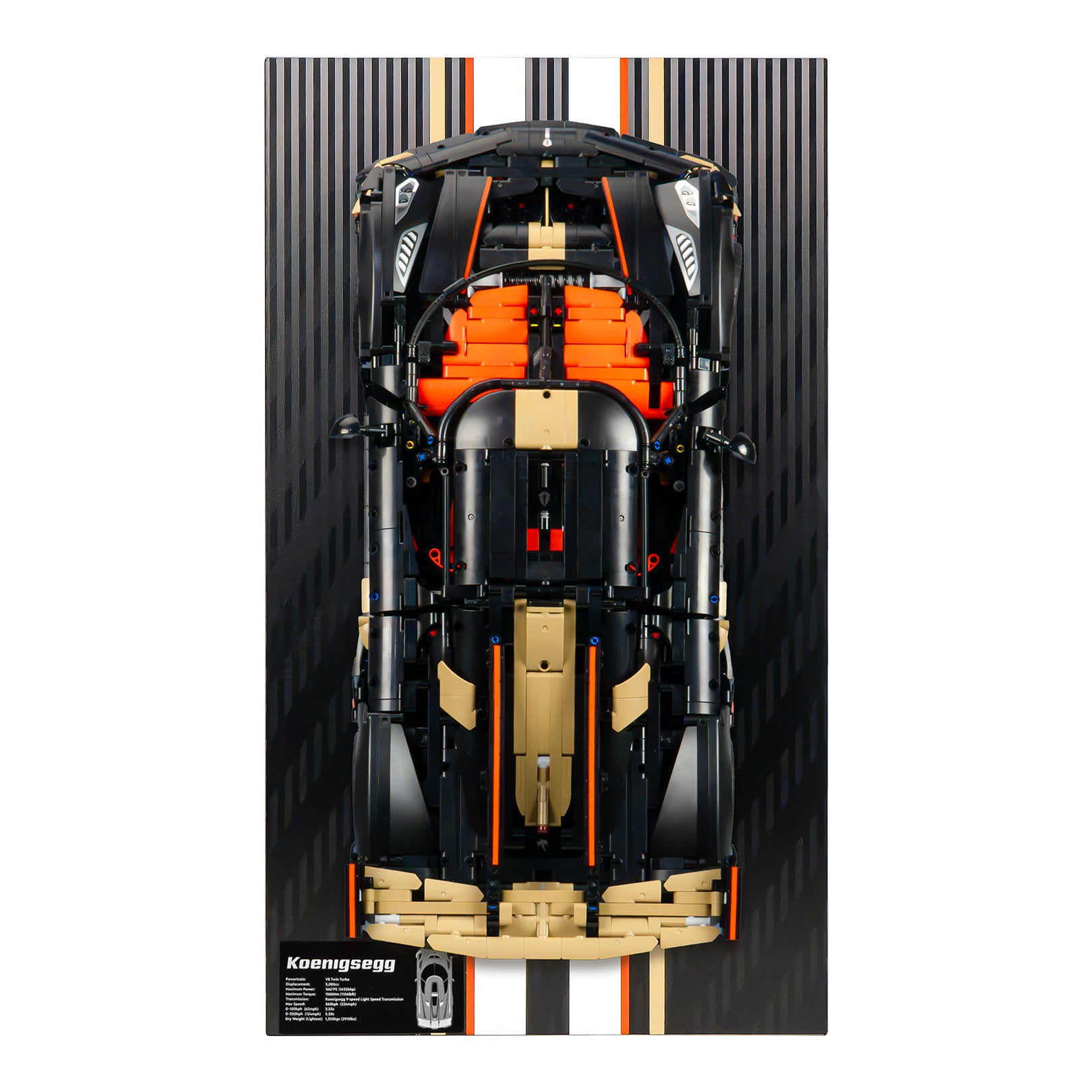 Exhibidor de Pared para LEGO Koenigsegg - Sadair's Spear (42232)