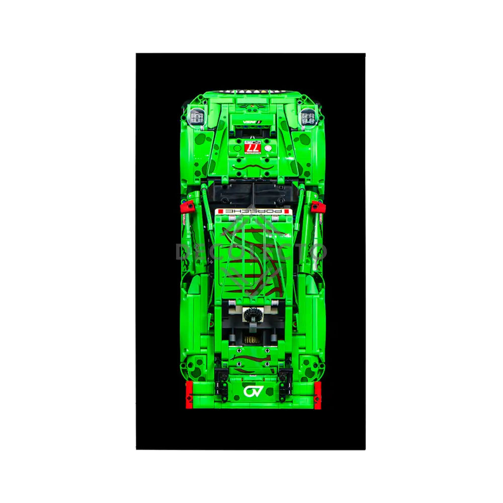 Exhibidor de Pared para Porsche 911 GT3 R Rexy (42224) Negro Gloss Exhibidor de Pared