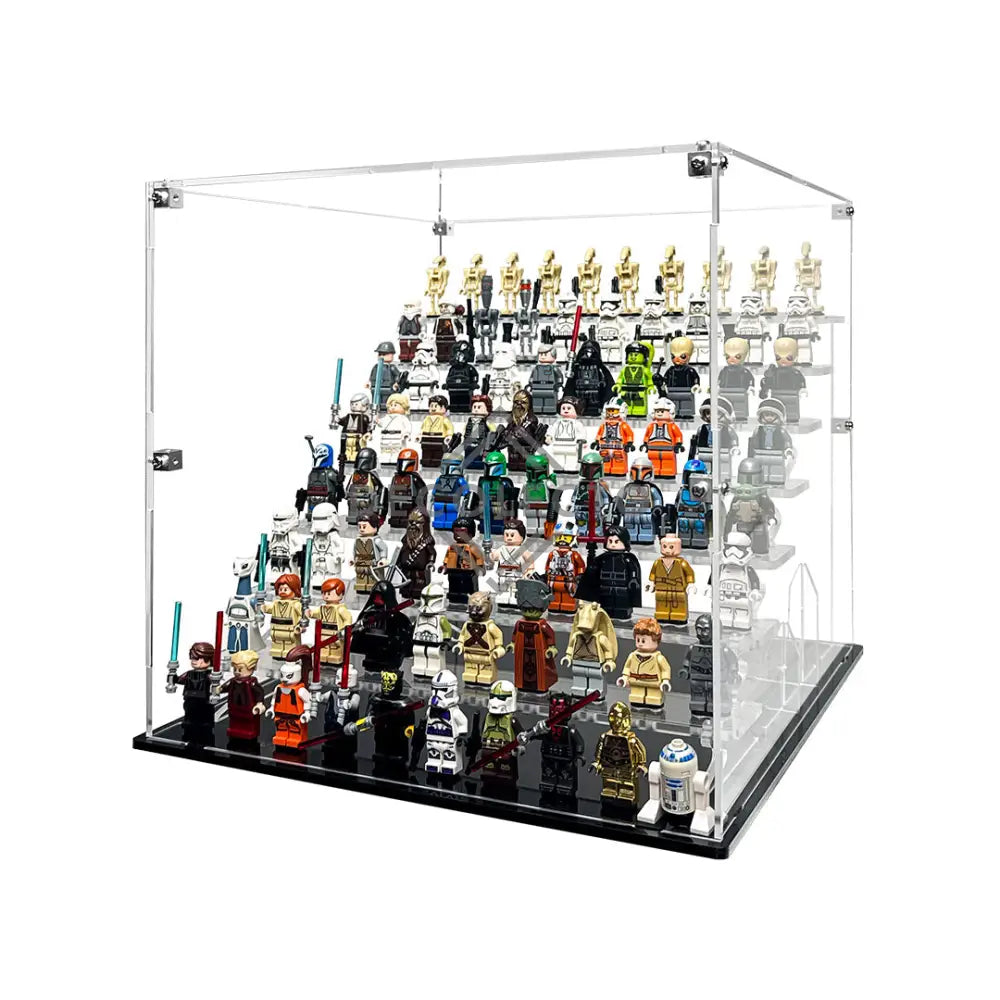 Grada con Protector para MiniFiguras™ (8 pisos - 80 figuras) Display Exhibidor Acrílico