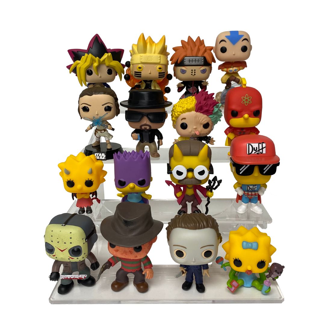 Grada para Funko Pop® de 4 Pisos-acrilico-exhibidor-caja-case-Decolecto