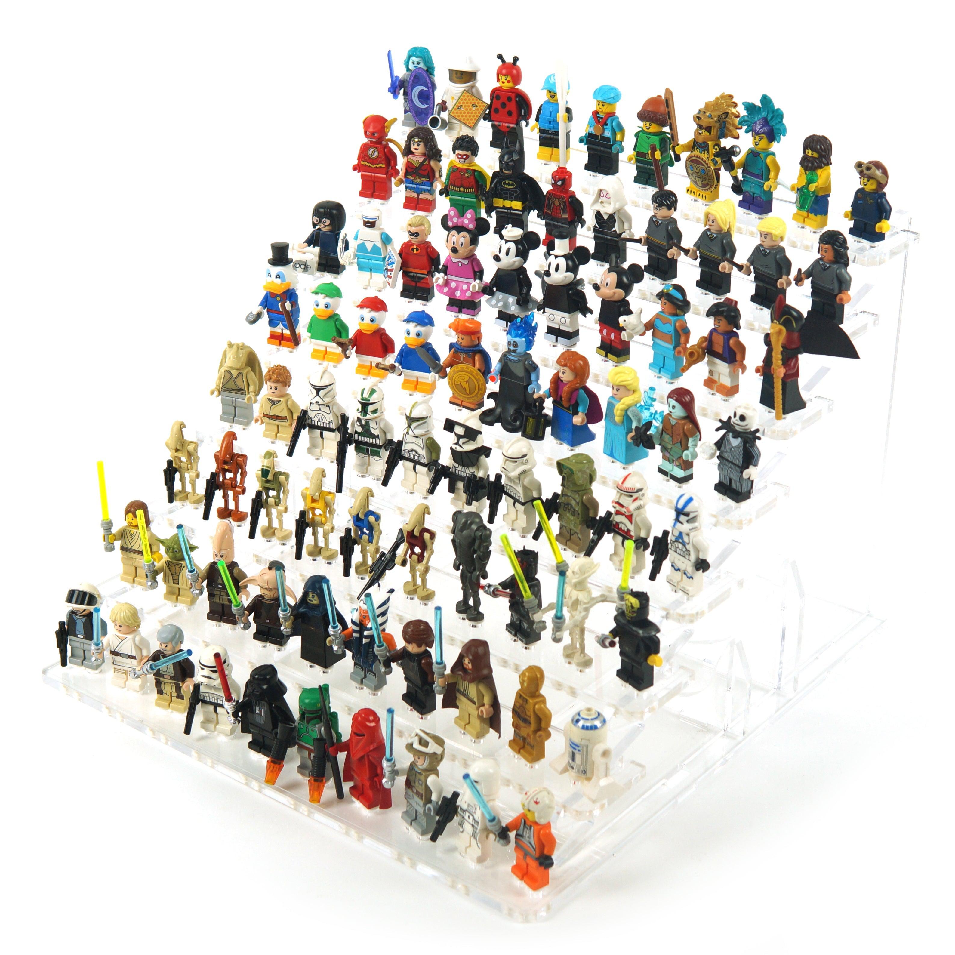 Grada para MiniFiguras™ (8 pisos - 80 figuras)-acrilico-exhibidor-caja-case-Decolecto