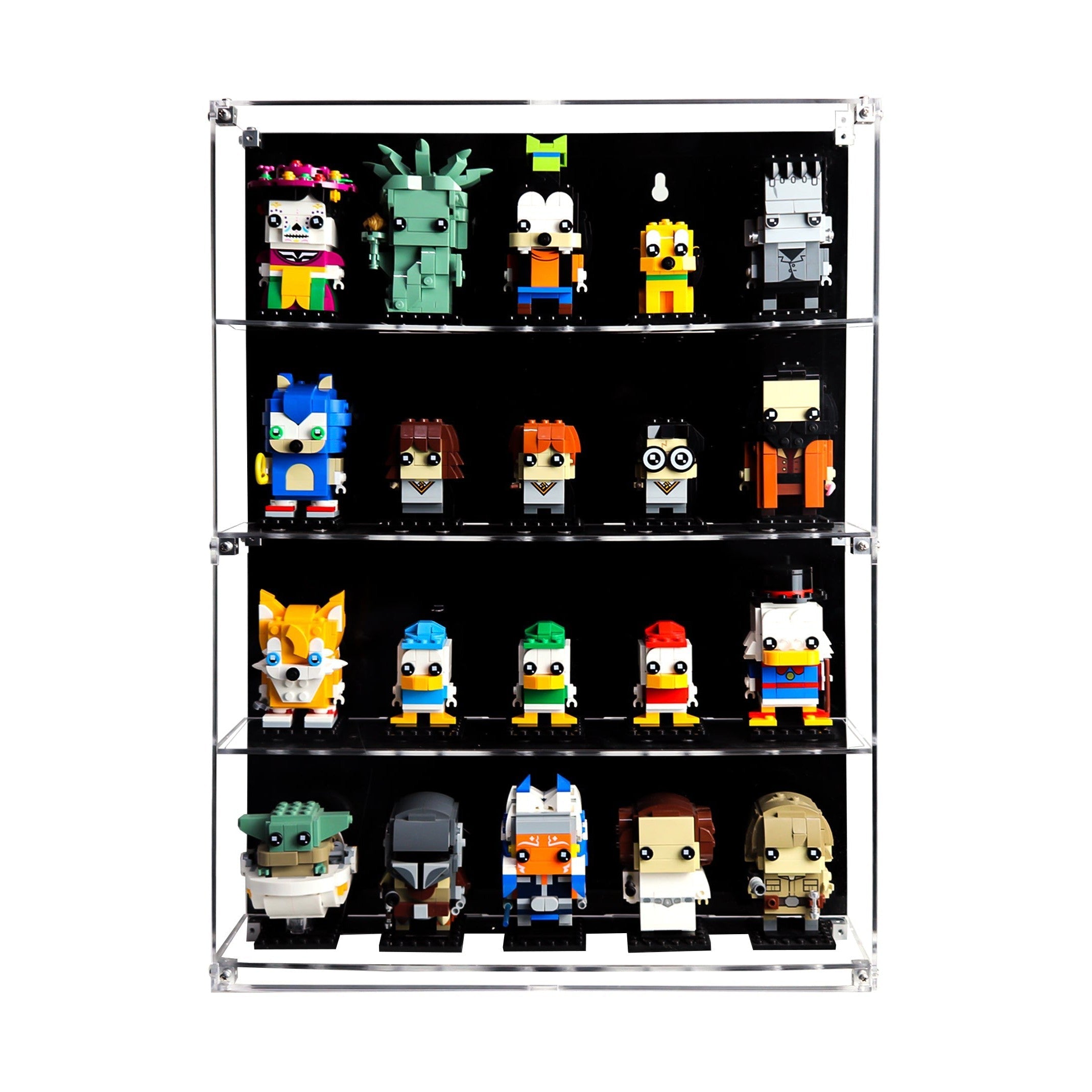 Protector de Pared para Brickheadz™ (5 Ancho)-acrilico-exhibidor-caja-case-Decolecto