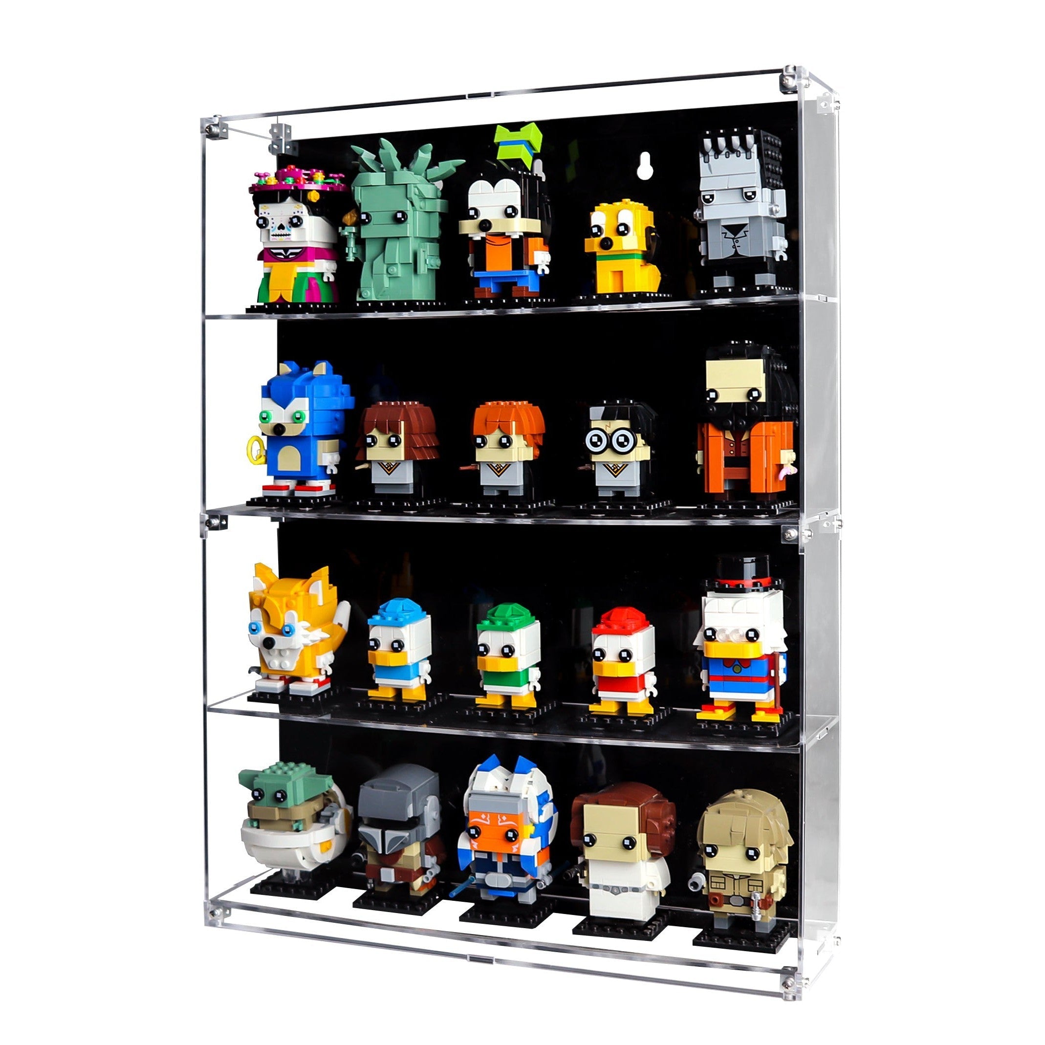 Protector de Pared para Brickheadz™ (5 Ancho)-acrilico-exhibidor-caja-case-Decolecto