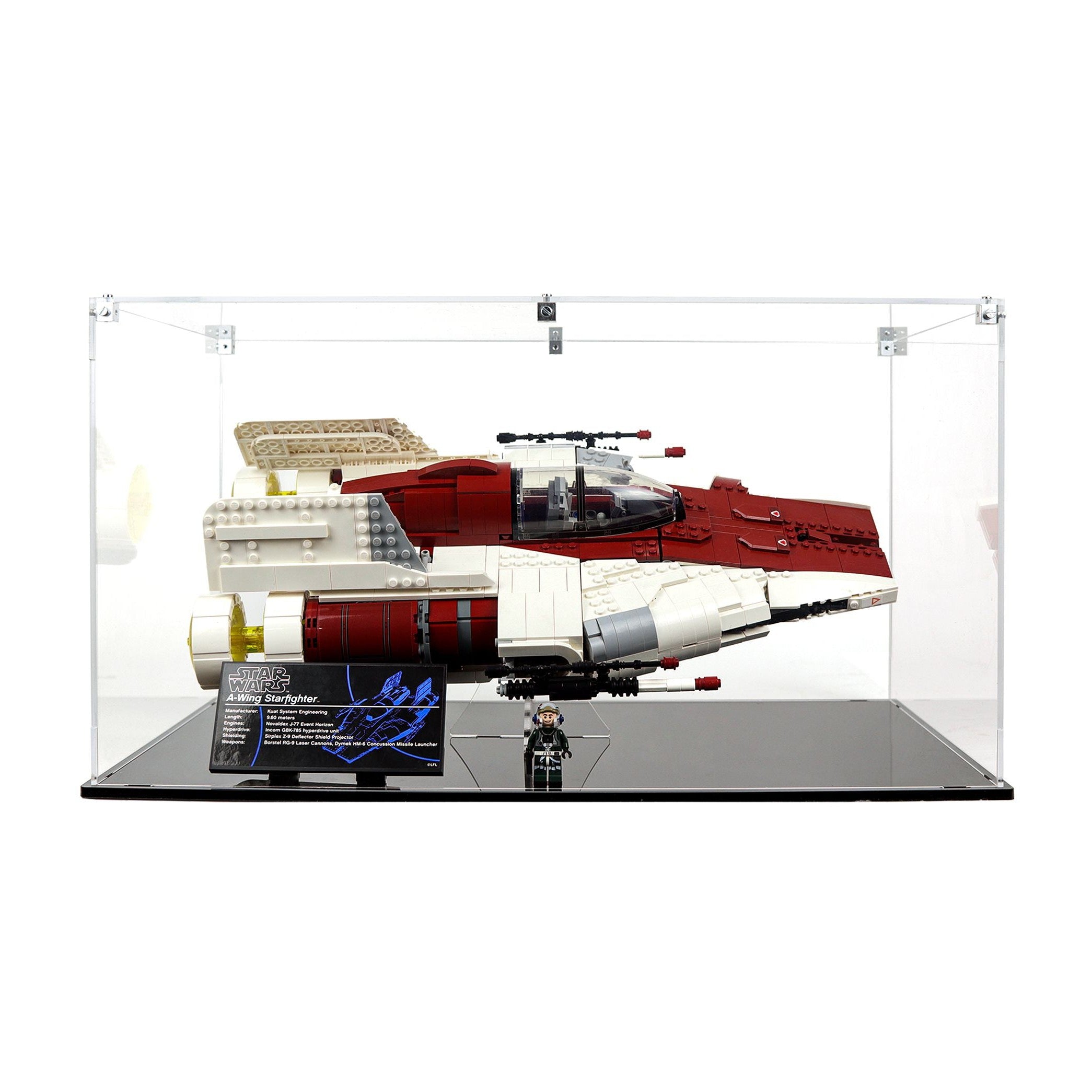Protector para A-Wing Starfighter (75275)-acrilico-exhibidor-caja-case-Decolecto