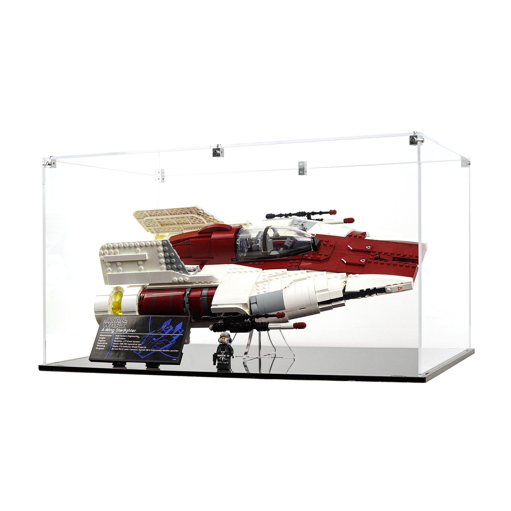 Protector para A-Wing Starfighter (75275)-acrilico-exhibidor-caja-case-Decolecto