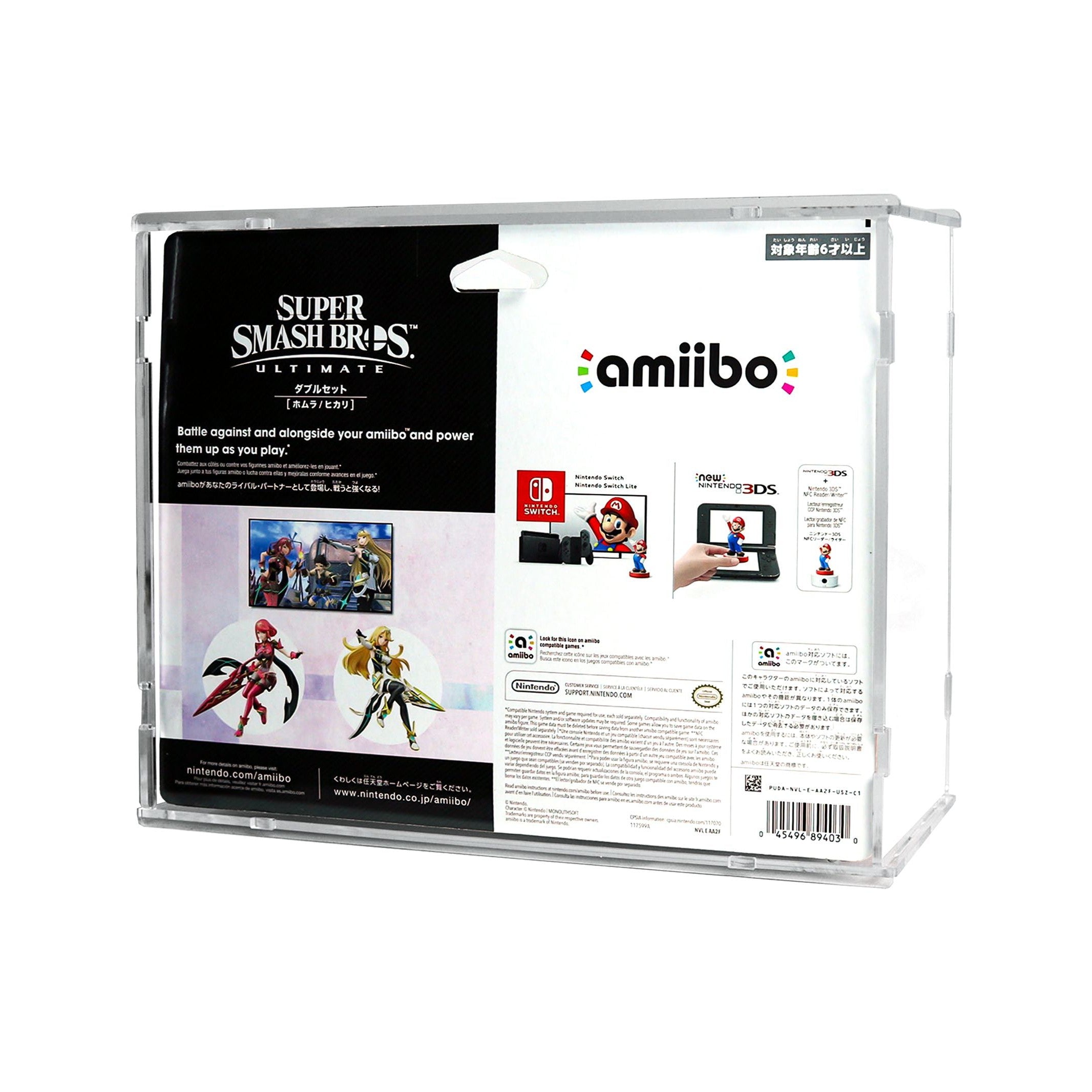 Protector para Amiibo™ Pyra & Mythra-acrilico-exhibidor-caja-case-Decolecto