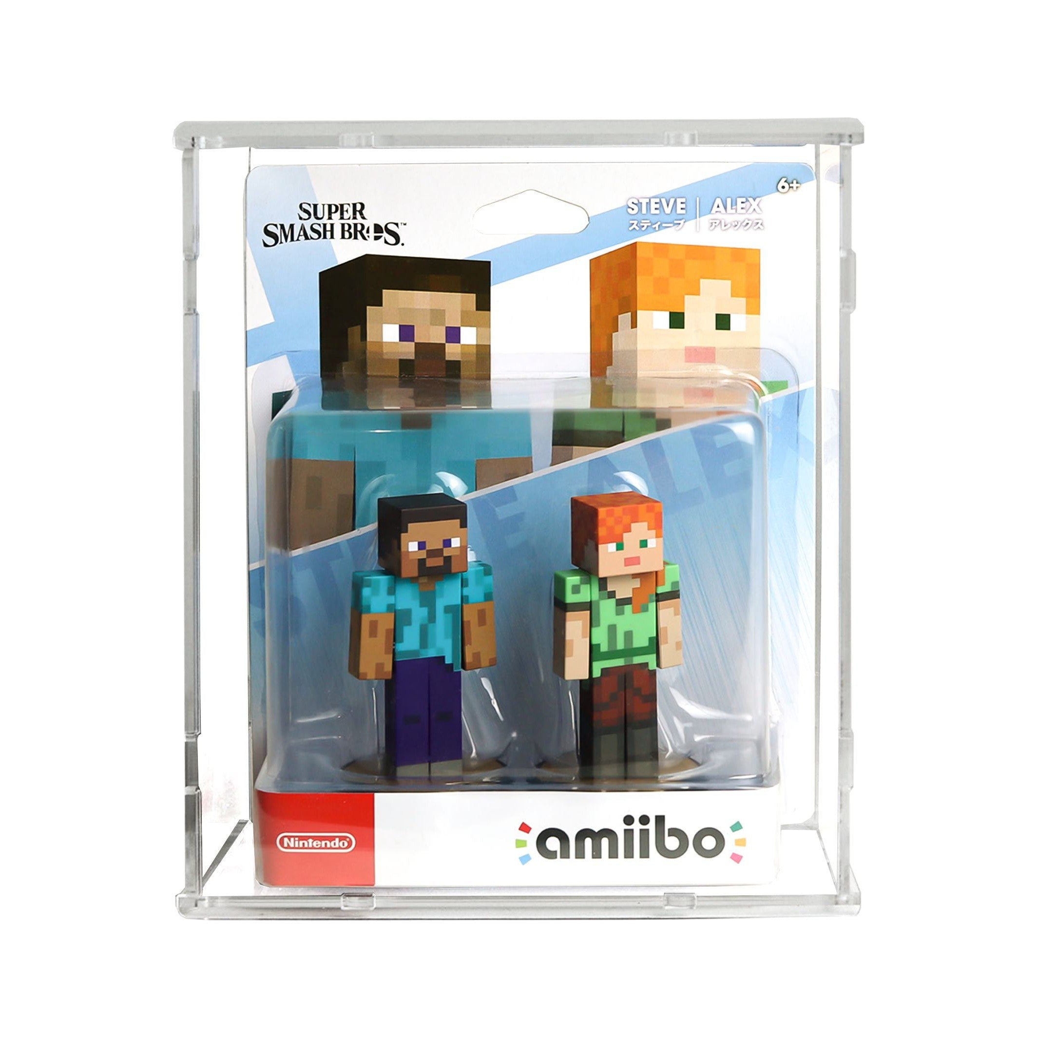 Protector para Amiibo™ Steve & Alex-acrilico-exhibidor-caja-case-Decolecto