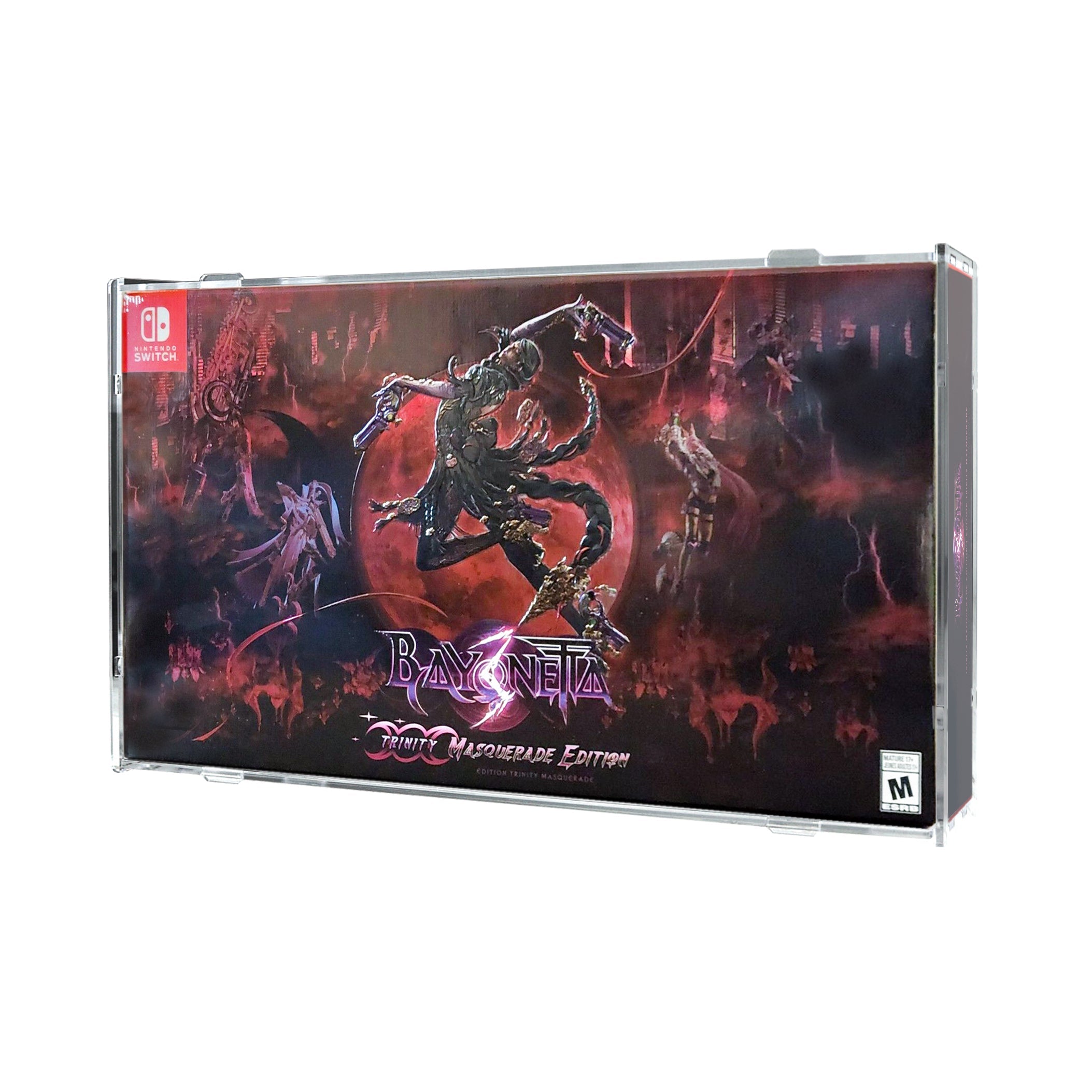 Protector para Bayonetta 3 Trinity Masquerade Edition-acrilico-exhibidor-caja-case-Decolecto