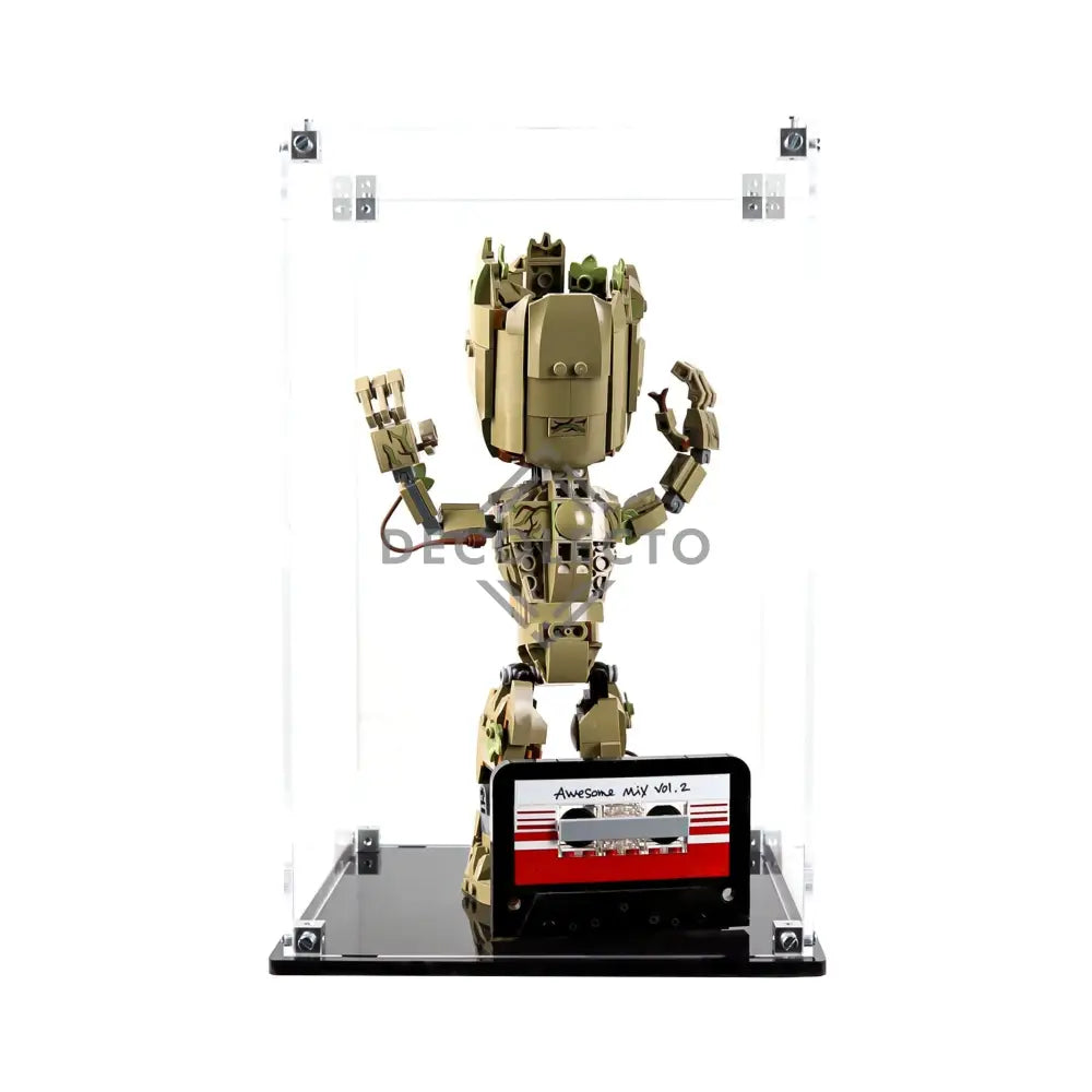 Protector para I am Groot (76217)-acrilico-exhibidor-caja-case-Decolecto