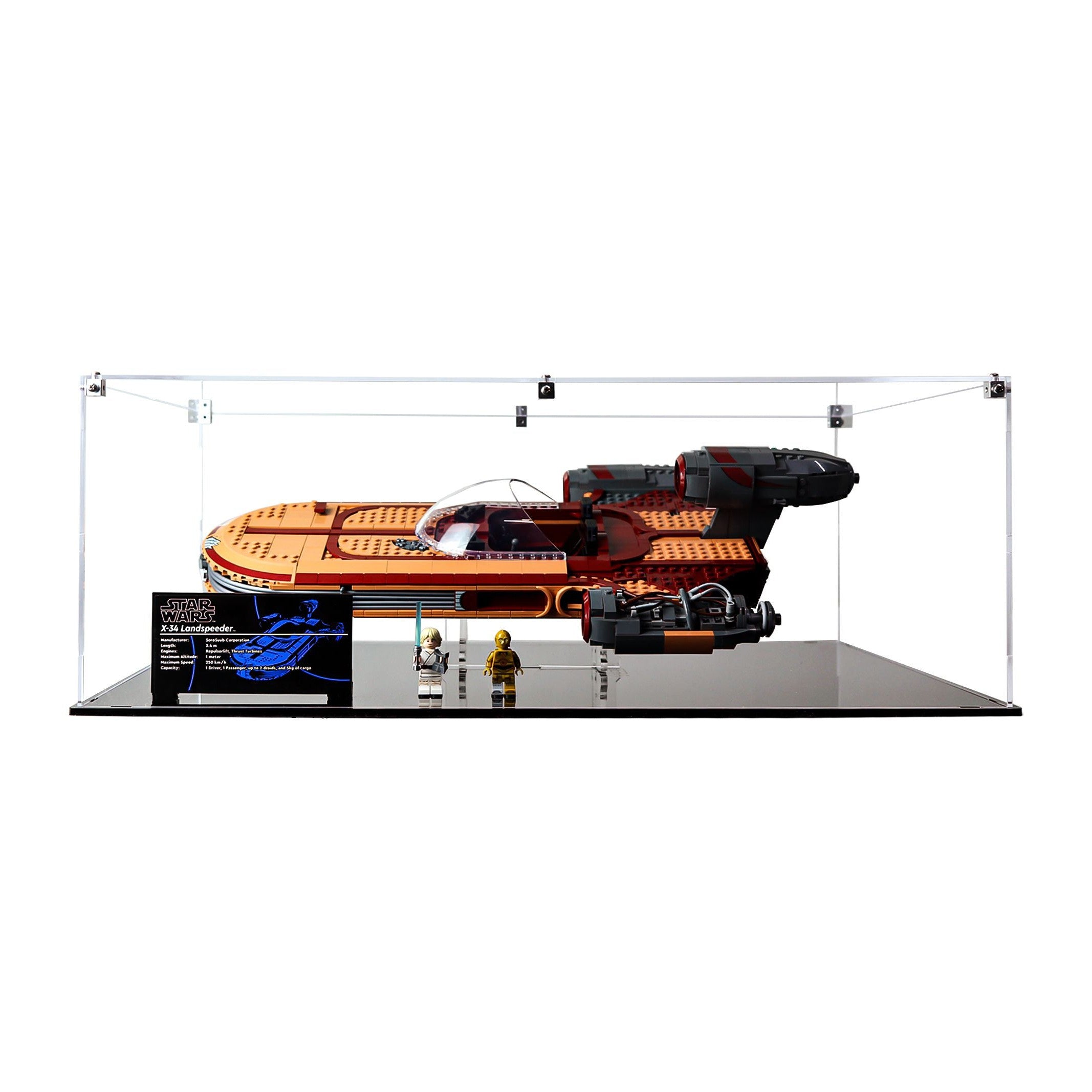 Protector para Luke Skywalker's Landspeeder™ (75341)-acrilico-exhibidor-caja-case-Decolecto