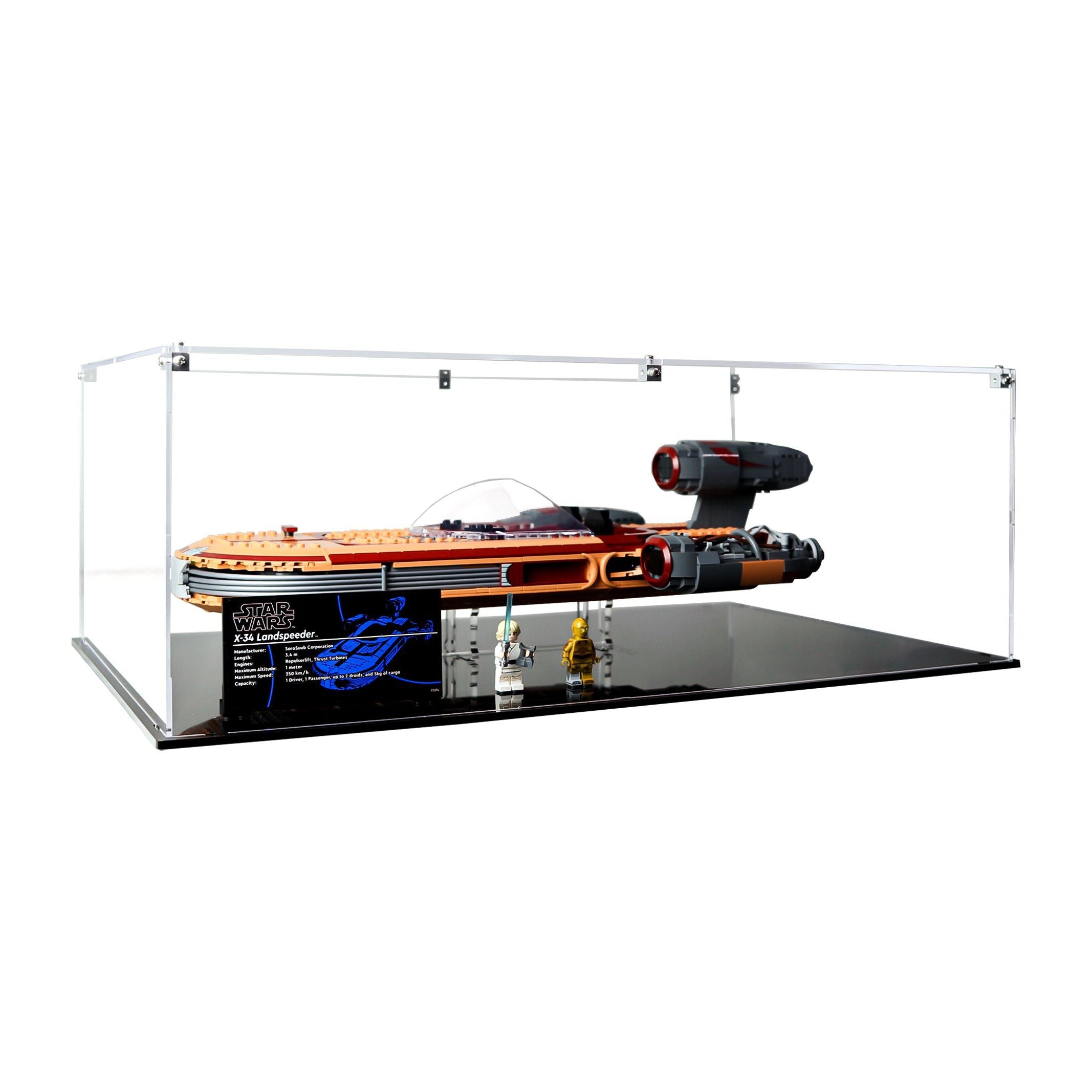 Protector para Luke Skywalker's Landspeeder™ (75341)-acrilico-exhibidor-caja-case-Decolecto