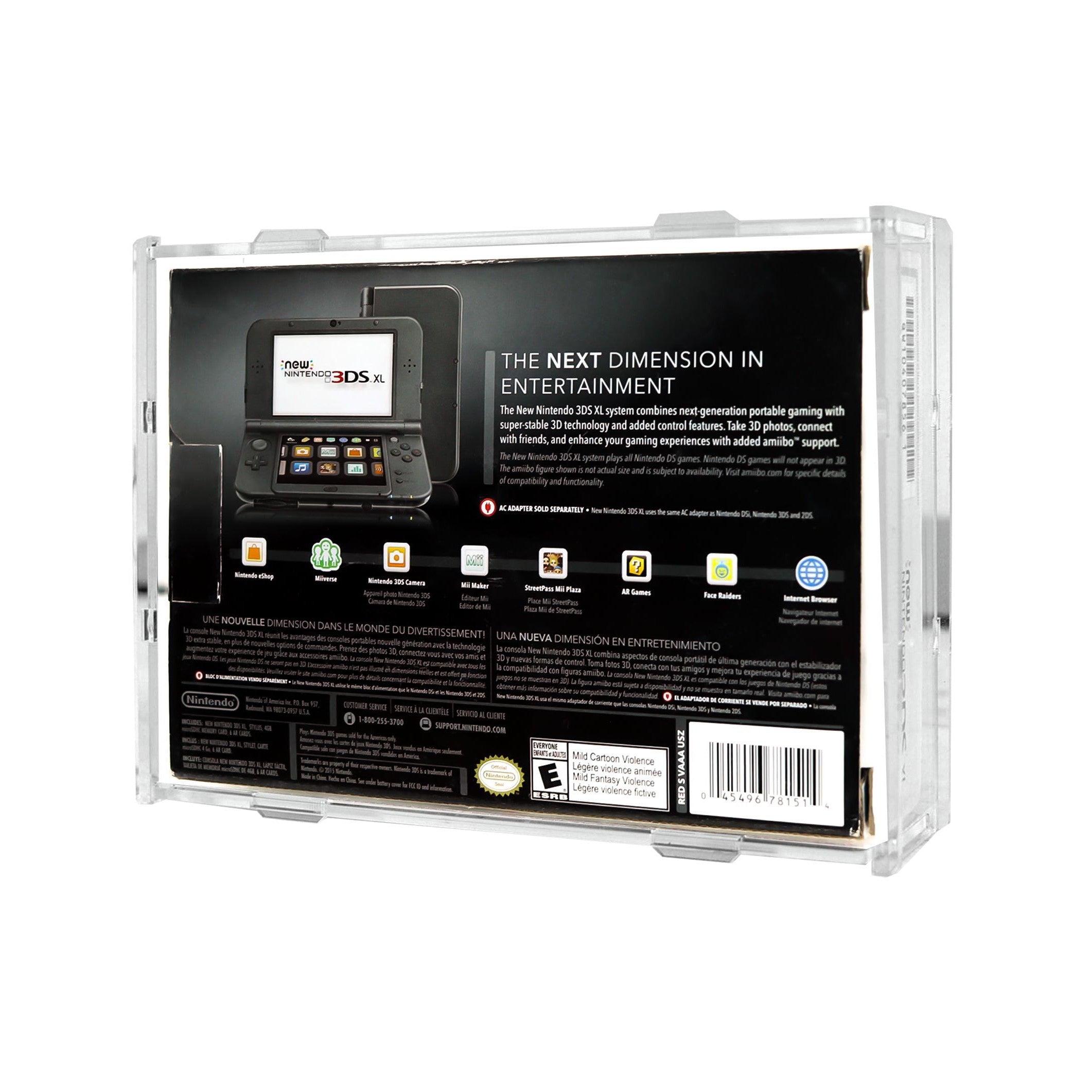 Protector para New Nintendo® 3DS XL (Caja)-acrilico-exhibidor-caja-case-Decolecto