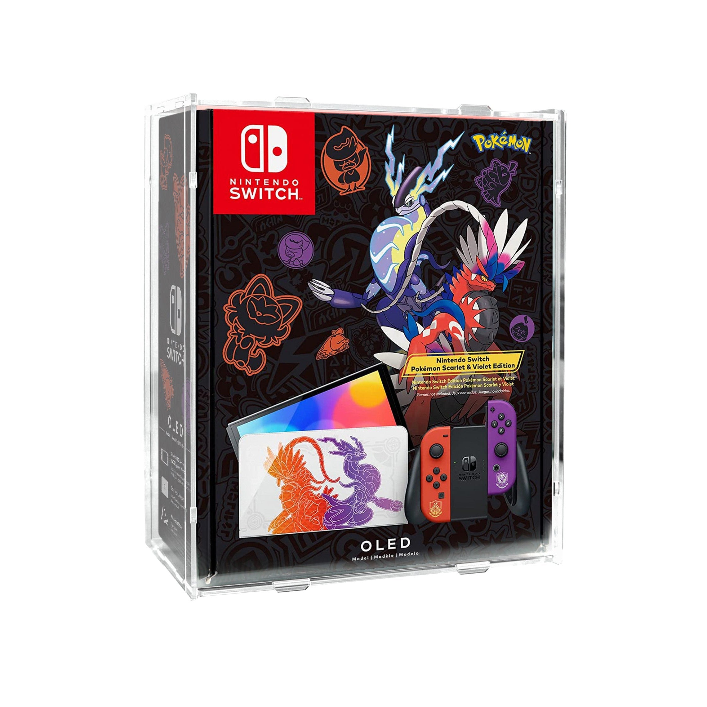 Protector para Nintendo Switch™ OLED Pokemon™ Scarlet / Violet Edition-acrilico-exhibidor-caja-case-Decolecto