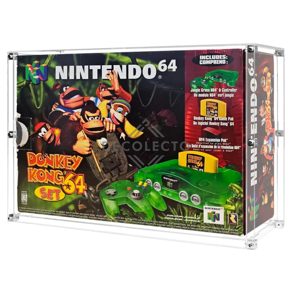 Protector para Nintendo64® (Donkey Kong 64 Set NTSC - Caja Consola) Case Acrílico
