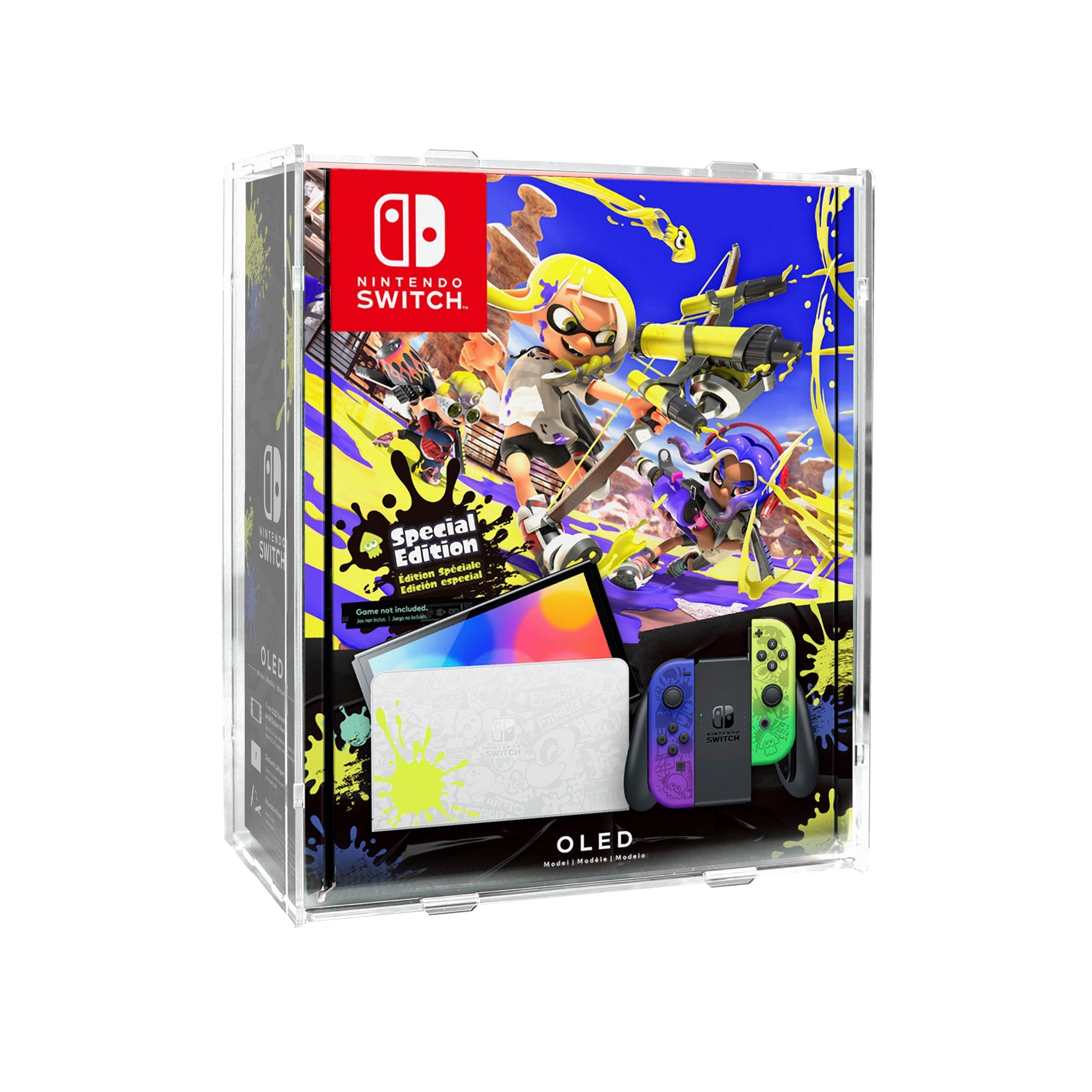Protector para Nintendo® Switch™ OLED Splatoon 3 Edition-acrilico-exhibidor-caja-case-Decolecto