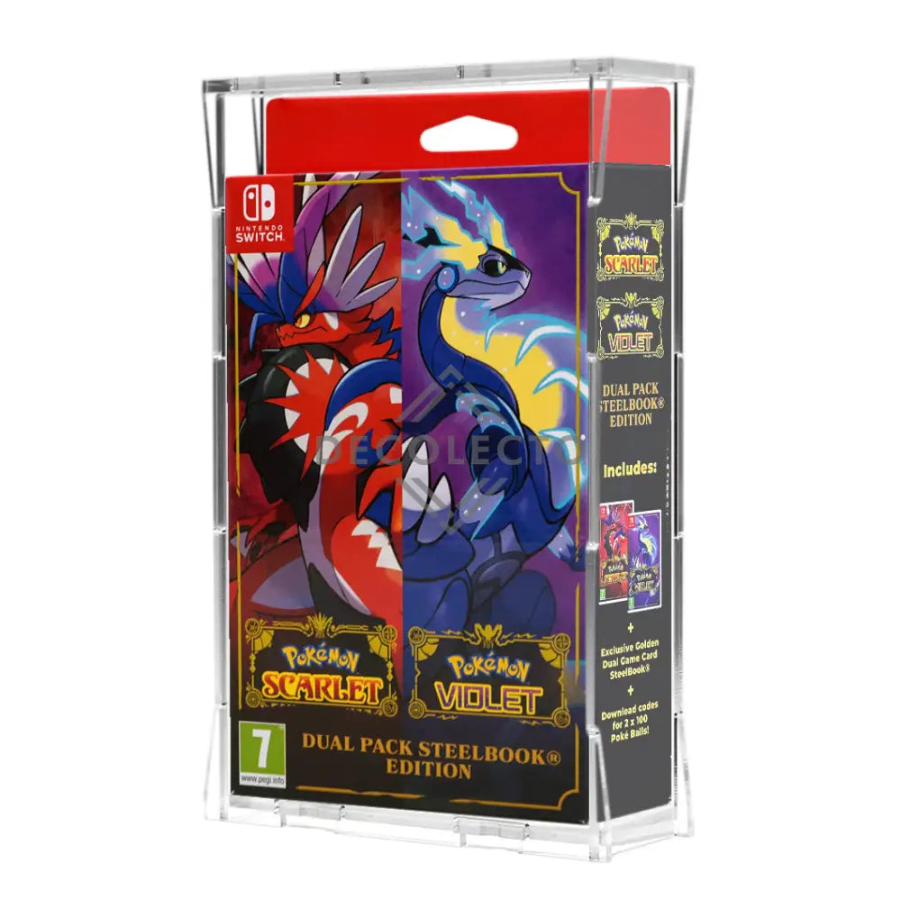 Protector para Pokémon™ Scarlet / Violet Dual Pack Steelbook (Europea) Case Acrílico