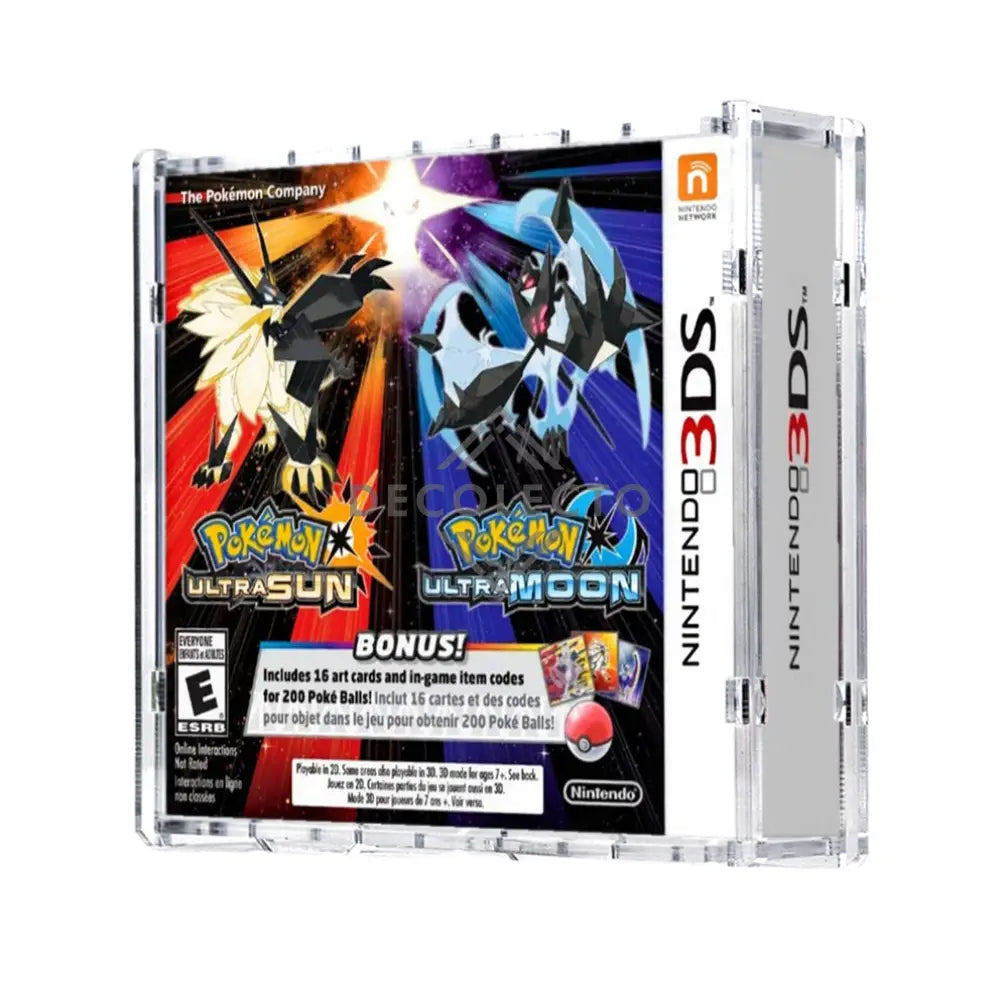 Protector para Pokémon™ Ultra Sun / Ultra Moon Dual Pack NTSC-acrilico-exhibidor-caja-case-Decolecto