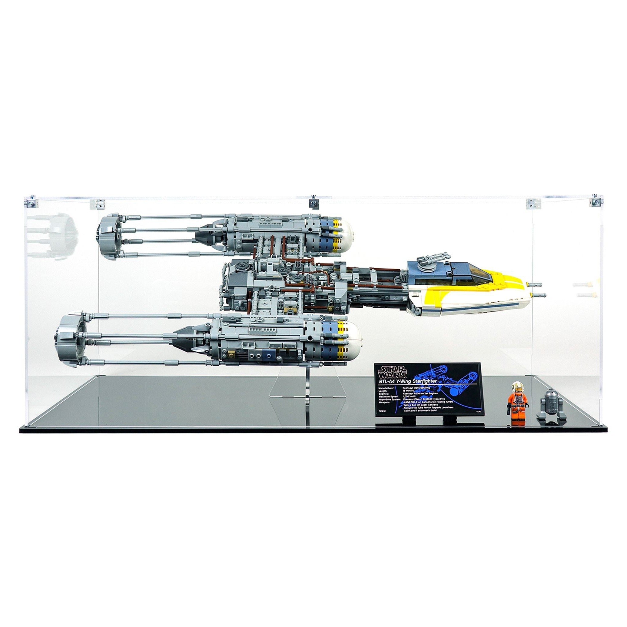 Protector para Y-Wing Starfighter (75181)-acrilico-exhibidor-caja-case-Decolecto