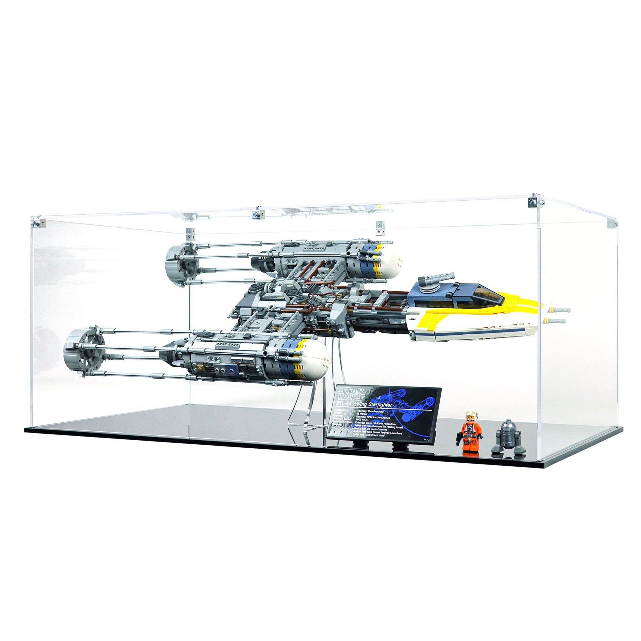 Protector para Y-Wing Starfighter (75181)-acrilico-exhibidor-caja-case-Decolecto