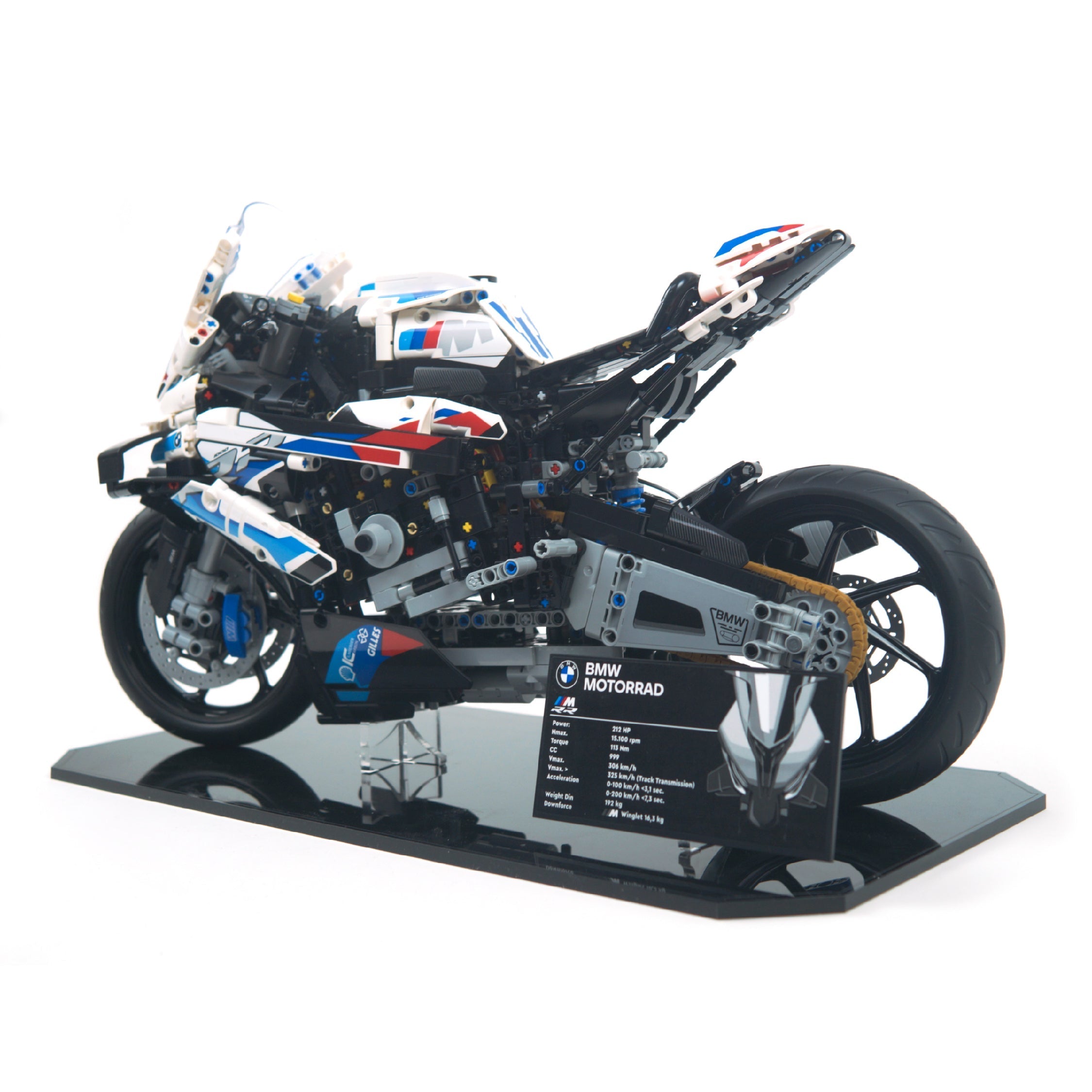 (SEMINUEVO) Exhibidor para LEGO® Technic BMW M1000RR (42130)-acrilico-exhibidor-caja-case-Decolecto