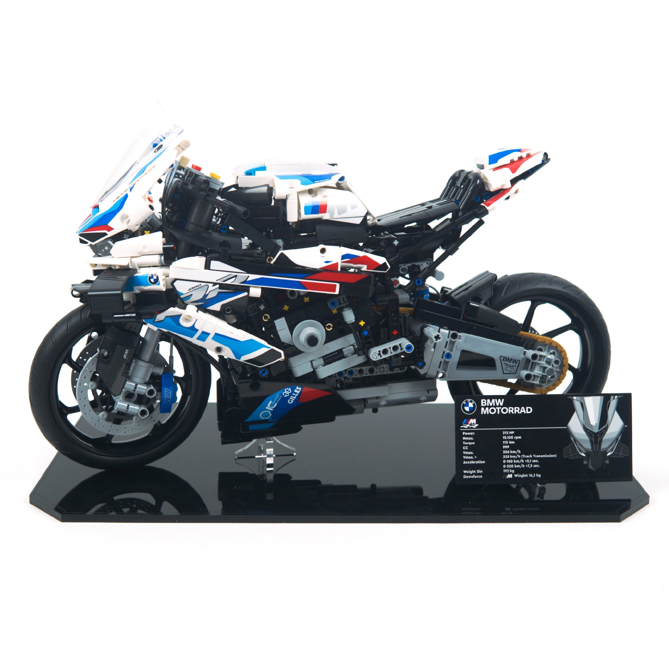 (SEMINUEVO) Exhibidor para LEGO® Technic BMW M1000RR (42130)-acrilico-exhibidor-caja-case-Decolecto