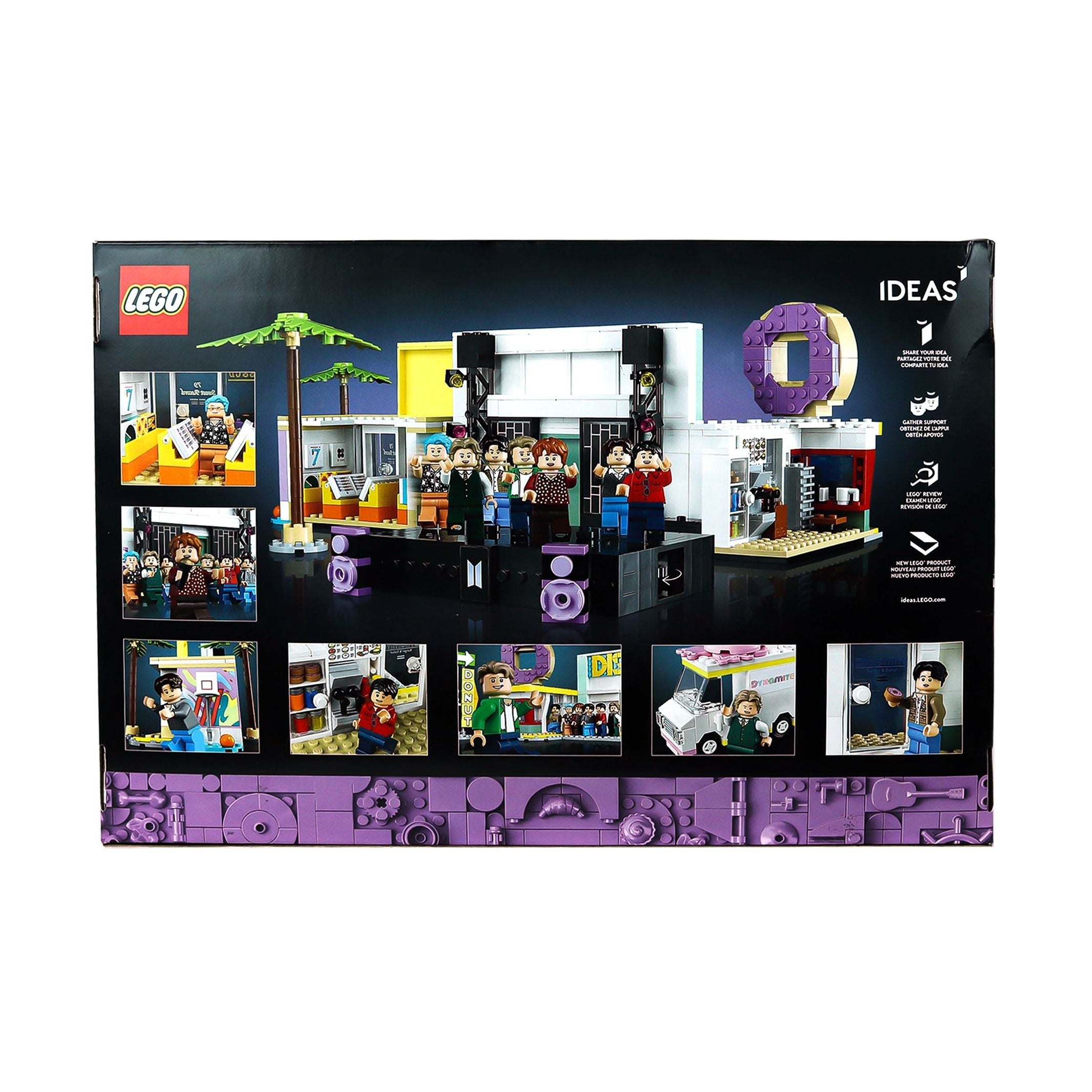 (SET SEMINUEVO) BTS Dynamite de LEGO® Ideas™ (21339)-acrilico-exhibidor-caja-case-Decolecto