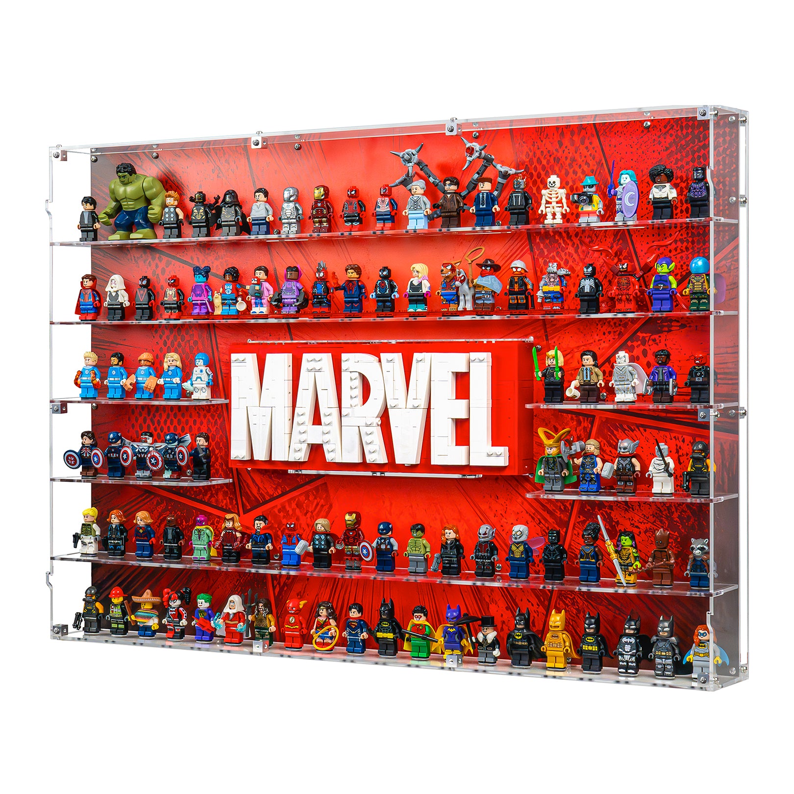 Vitrina para 100 MiniFiguras y para set LEGO® MARVEL LOGO (76313)