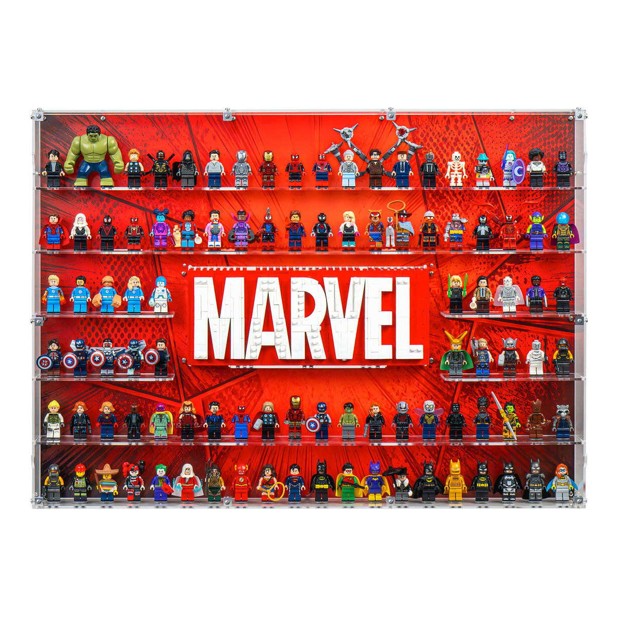 Vitrina para 100 MiniFiguras y para set LEGO® MARVEL LOGO (76313)
