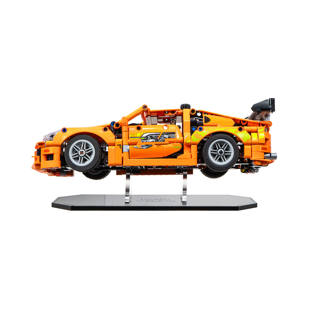 Exhibidor acrílico para LEGO Technic: Toyota Supra MK4 (42204), vista posterior