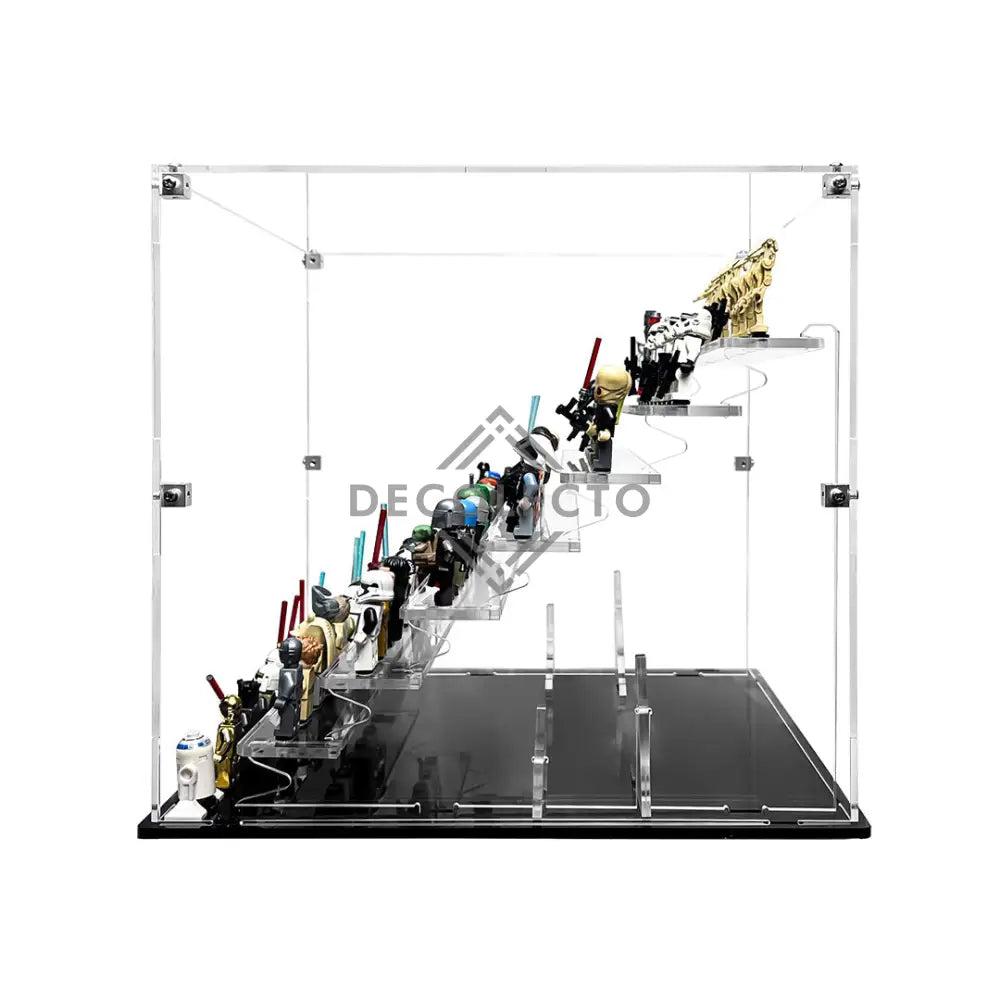 Grada con Protector para MiniFiguras™ (8 pisos - 80 figuras) Display Exhibidor Acrílico