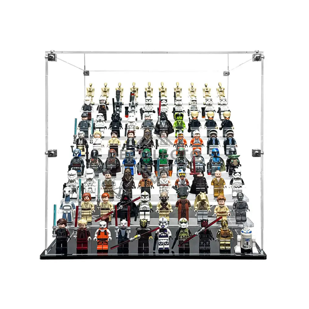 Grada con Protector para MiniFiguras™ (8 pisos - 80 figuras) Display Exhibidor Acrílico