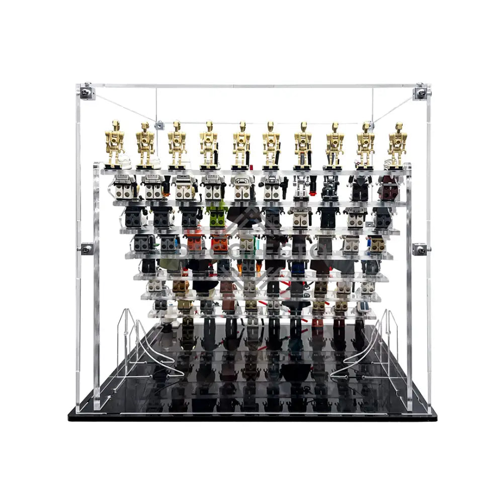 Grada con Protector para MiniFiguras™ (8 pisos - 80 figuras) Display Exhibidor Acrílico