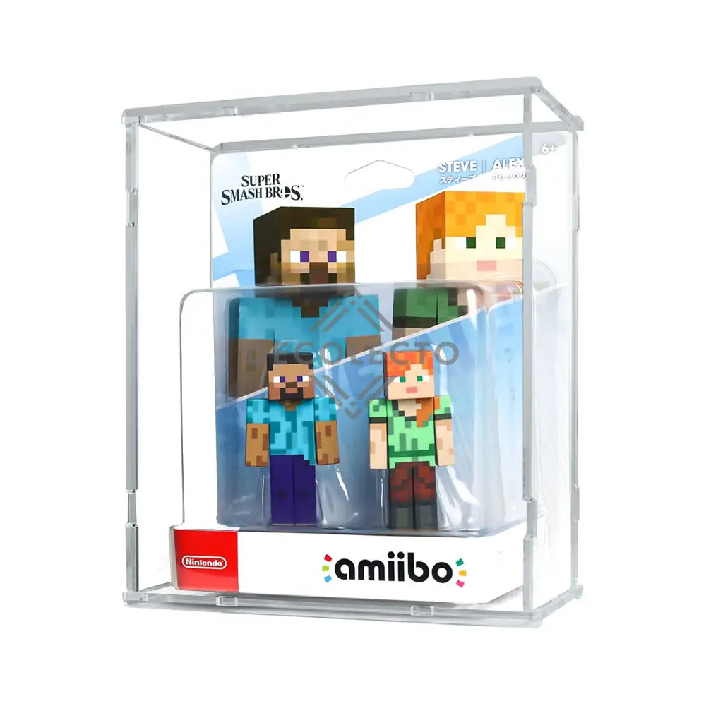 Protector para Amiibo™ Steve & Alex-acrilico-exhibidor-caja-case-Decolecto
