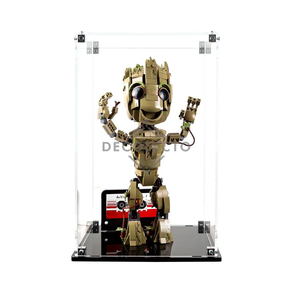 Protector para I am Groot (76217)-acrilico-exhibidor-caja-case-Decolecto