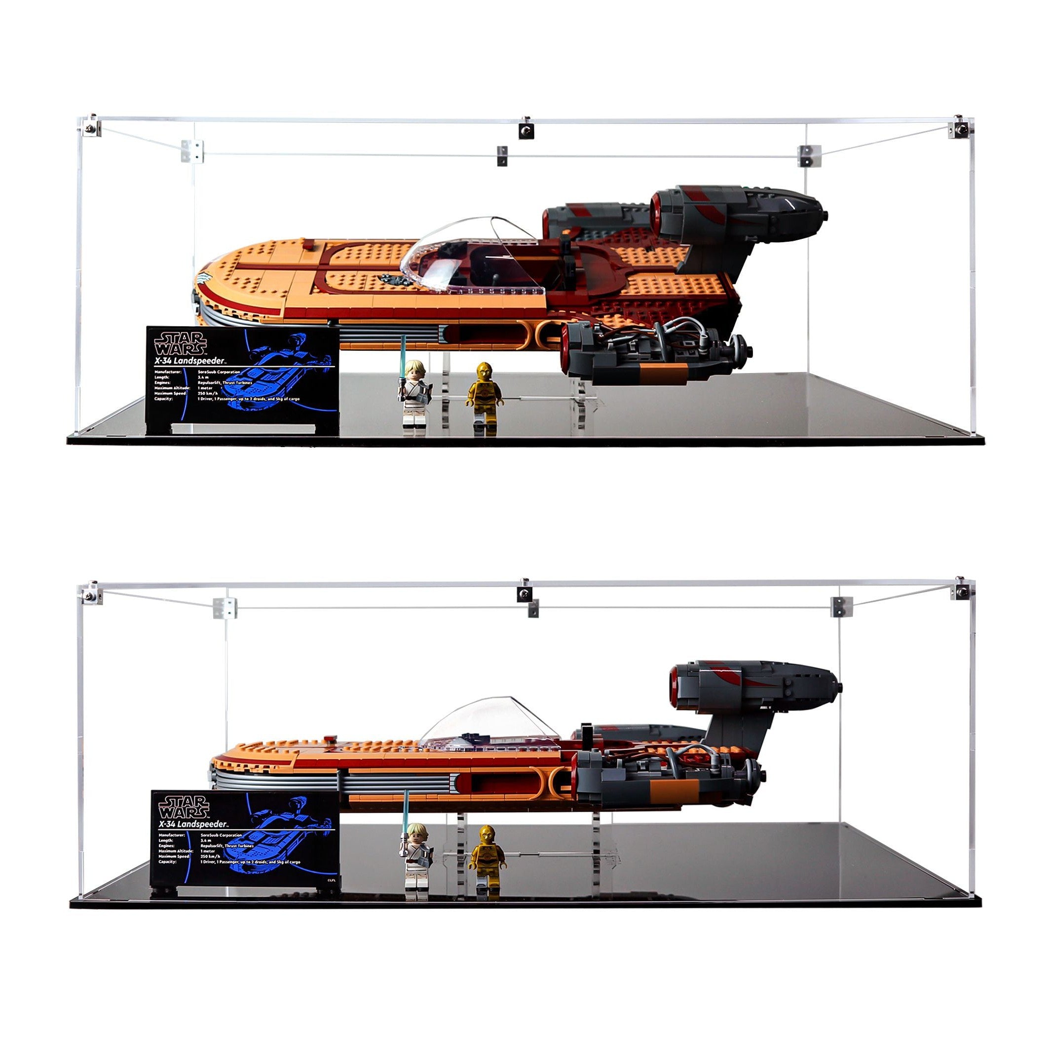 Protector para Luke Skywalker's Landspeeder™ (75341)-acrilico-exhibidor-caja-case-Decolecto