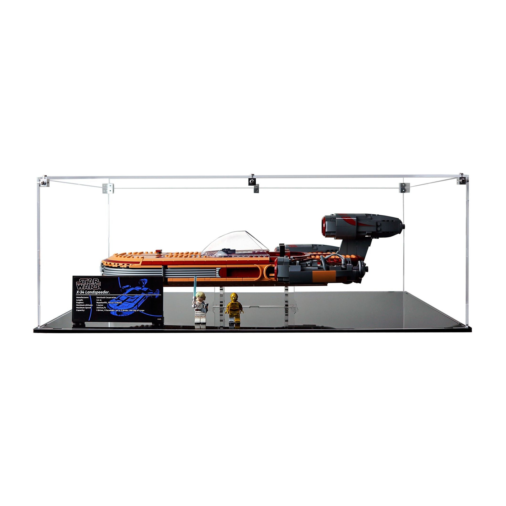 Protector para Luke Skywalker's Landspeeder™ (75341)-acrilico-exhibidor-caja-case-Decolecto