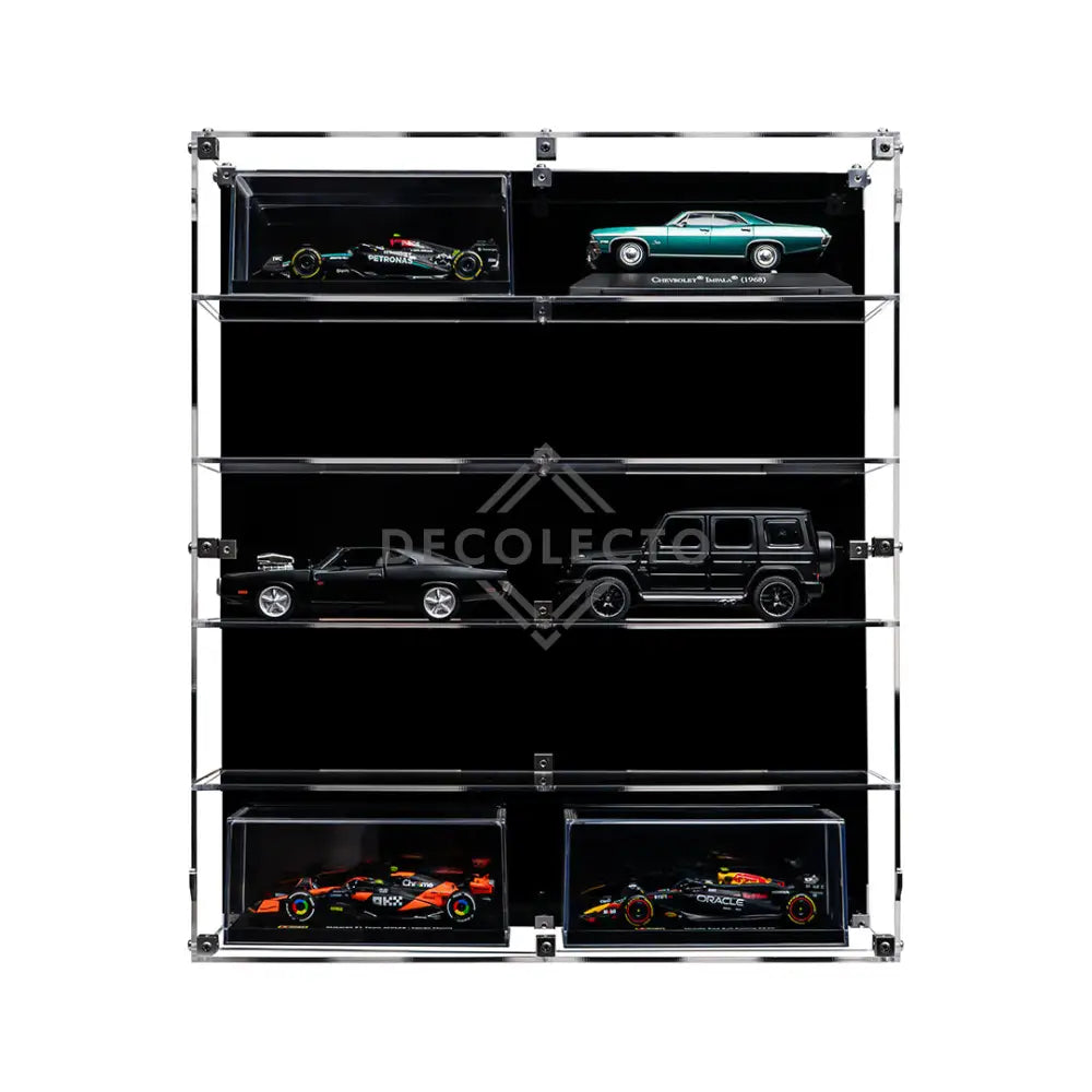Vitrina a Pared para Autos escala 1:43 (2 x 5 Niveles) Protector de Pared