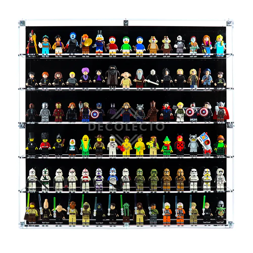Vitrina para MiniFiguras LEGO® (15 Ancho) 6 Pisos Display Exhibidor Acrílico
